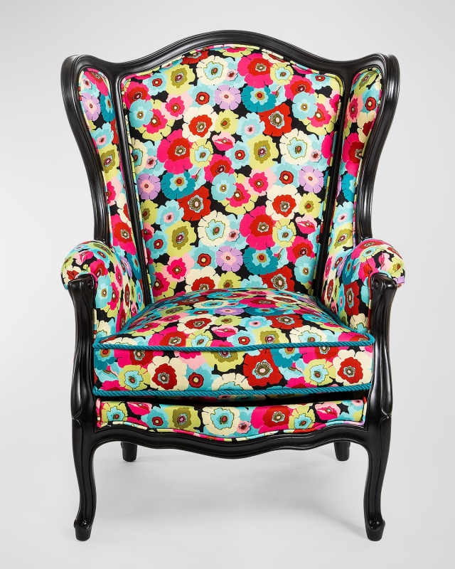 Always Flowers Outdoor Wing Chair